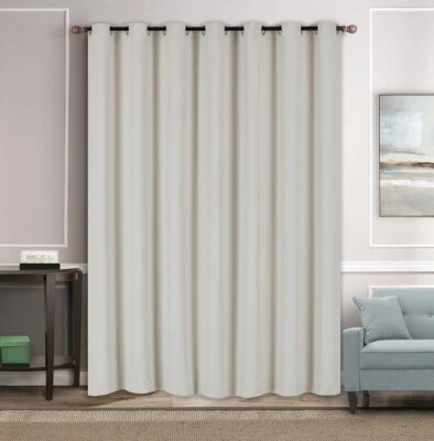 1P BLACKOUT SIN FORRO PESADO GRUESO PANEL TÉRMICO CORTINA DE VENTANA EXTRA ANCHA 100"X84" Foto 1 de 3