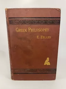 Greek Philosophy ~E. Zeller~ Stoicism Outlines Of The History Of Philosophy 1889 - Picture 1 of 22