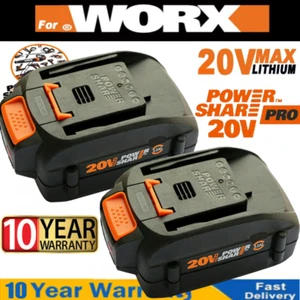 2-PACK 2.0AH FOR WORX WA3525 20V MAX LI-ION POWER SHARE BATTERY WA3520 WA3575 - Picture 1 of 12