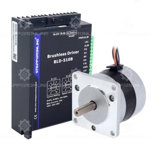Motor STEPPERONLINE Nema 23 BLDC 46W 36V 4400RPM 0,11 Nm 2A y kit de controlador CNC - Imagen 1 de 5