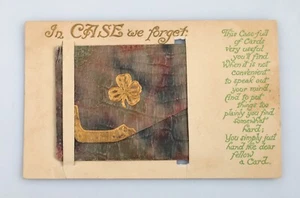 Vintage Odd Postcard In CASE We Forget Mechanical Envelope with Six Cards - Picture 1 of 3