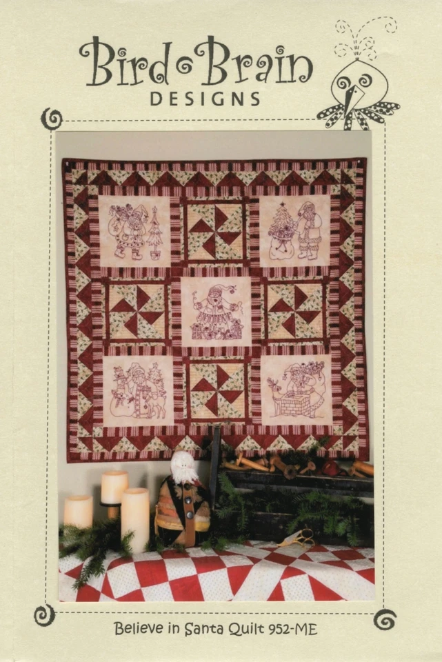 Believe In Santa Machine Embroidery Quilt Pattern by Robin Kingsley for Bird Bra - Image 1 of 1