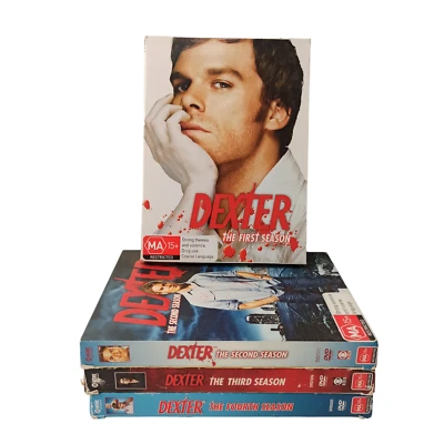 Dexter Seasons 1 2 3 4 DVD TV Series Crime Drama Forensics Detective Bloodstains - Image 1 of 4
