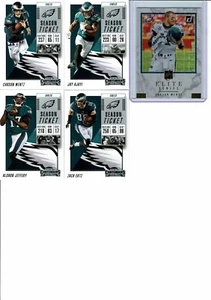 Tarjetas base Contenders Football Philadelphia Eagles 2018 (4) + Wentz Elite Series - Imagen 1 de 1