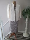 STUNNING JACQUES VERT IVORY AND MINK DRESS AND JACKET SIZE 16/18