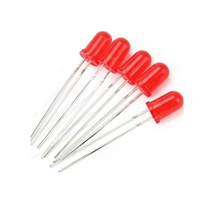 100Pcs LED DIFFUSED F5 5MM RED COLOR RED LIGHT Super Bright Bulb Lamp - Picture 1 of 1