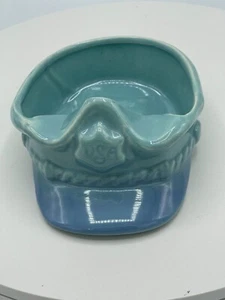 Police Hat USA Ceramic Ashtray or Small Planter Hand Painted 5.5"x4.5" Unused - Picture 1 of 4
