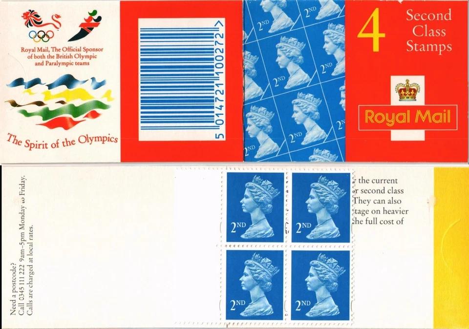GB 1996 Yvert C 1671-4 booklet 4x2nd Walsall Olympics - Image 1 of 1