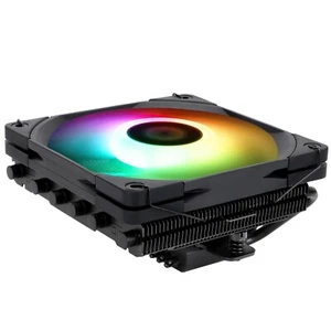 AXP-120-X67 Black ARGB Low Profile CPU Air Cooler with Quite 120mm TL-C12015B... - Picture 1 of 9