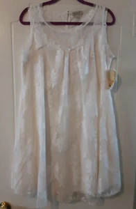 Lace Dress One World Live and Let Live Lined Sleeveless Off White Medium - Picture 1 of 10
