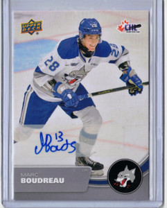 MARC BOUDREAU 21/22 Upper Deck CHL Auto Autograph Signed Signature #37 Wolves