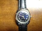 Vintage Timex Women's Wind Up Mechanical Watch W/ Blue Face Stainless Steel Back