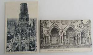 2x CHARTRES Frankreich ~1910/20 CPA alte Postkarten Ansichtskarten ungebraucht - Picture 1 of 2