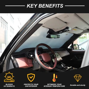 Car Front Windshield Sunvisor UV Block Sunshade Kit For Range Rover Sport 23-24 - Picture 1 of 10
