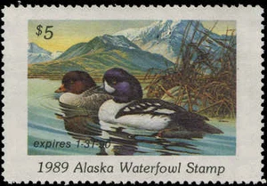 ALASKA #5 1989 STATE DUCK GOLDENEYES by Richard Timm - Picture 1 of 1