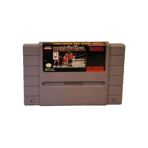 TECMO SUPER NBA Basketball Game Cart Only SNES Super Nintendo  Tested Clean - Image 1 of 4