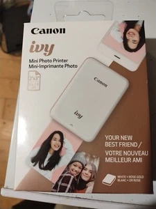 2022 Canon IVY Mobile Mini Photo Printer - Prints 2" x 3" PP1002 white-Rose Gold - Photo 1/9