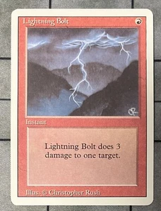 LIGHTNING BOLT 3RD Edition MTG Revised Magic the Gathering - Picture 1 of 2