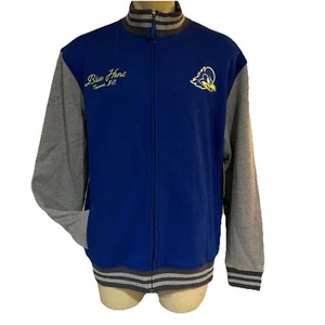 Delaware Fightin' Blue Hens Colosseum Sweatshirt Varsity Jacket Men's L New - Picture 1 of 9