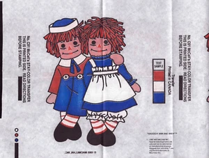 Transferencias McCall's 8941 o 6479 Raggedy Ann & Andy - Imagen 1 de 2