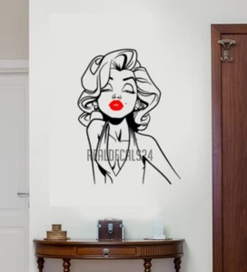 Marilyn Monroe Wandaufkleber Kunst Zimmer abnehmbare Abziehbilder zum Selbermachen Wandkunst Aufkleber - Bild 1 von 4