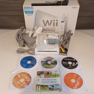 Boxed Nintendo Wii White Console Inc 6 Games Quick Delivery-Everything You Need - Picture 1 of 24