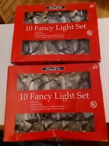 2 Sets Vintage Holiday Time 10 Fancy Light Sets Angels Christmas - Picture 1 of 3