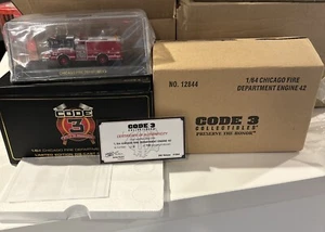 Code 3 Collectibles 1/64 Chicago Fire Department Engine 42 #12844 618/756 - Picture 1 of 13