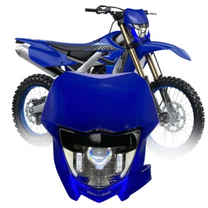 Dirt Bike LED Headlight w/Blue Mask for Yamaha WR450F WR250F Enduro Supermoto - Picture 1 of 12