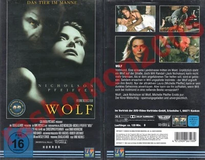 VHS WOLF DAS TIER IM MANNE Jack Nicholson Michelle Pfeiffer James Spader UV/AVU - Bild 1 von 4