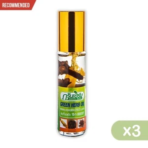 3X Balsam Balm Thai Green Herb Oil Massage Aroma Relief Dizziness Headache - Picture 1 of 8