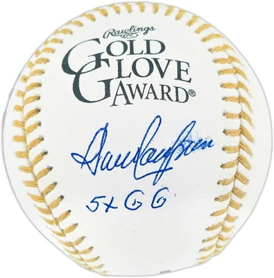 Dave Concepcion Auto Official Gold Glove Baseball Reds "5x GG" Smudge Beckett - Image 1 of 4
