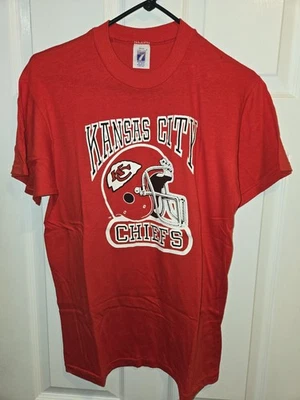 Camiseta de fútbol americano vintage de los años 80/90 de los Kansas City Chiefs de la NFL, grande, logotipo 7, EE. UU. Foto 1 de 4