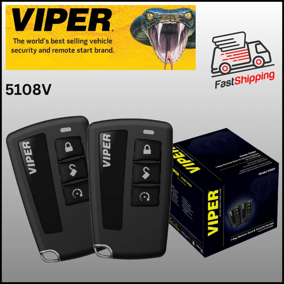 VIPER 5108V / 1-WAY REMOTE START & SECURITY SYSTEM / ALARM W/ REMOTE START *NEW* - Image 1 of 4