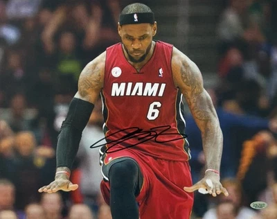 LeBron James Miami Heat Signed Autographed 11x14 with COA - Image 1 of 4