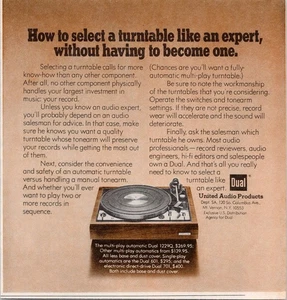 Dual Vintage Print Ad Plattenspieler Audio Equipment 1974 Sci American - Bild 1 von 1