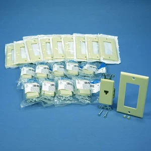 10 Leviton Ivory Decora 8-Wire Décor Phone Jack Telephone Modular Outlet 40680-I - Zdjęcie 1 z 7