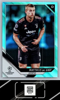 2021-22 Topps UEFA Champions League #44 Matthijs de Ligt Aqua Foil #/299 - Image 1 of 2