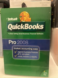 INTUIT QUICKBOOKS PRO 2008 FOR WINDOWS FULL RETAIL US VERSION - Picture 1 of 7