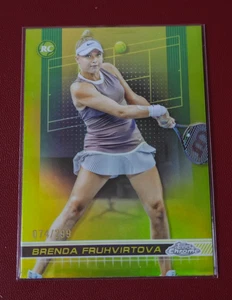 2024 Topps Chrome Tennis Green Refractor RC Brenda Fruhvirtova #156 074/299 - Picture 1 of 2