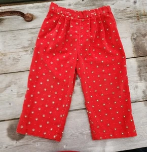Pantalones de Pana Corazón Healthtex 3T De Colección Niño Pequeño Retro Rojo Tomate Prensa Permanente - Imagen 1 de 5