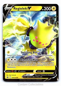 Tarjeta Pokémon Regieleki V SWSH280 - SWSH Black Star Promo - Casi Como Nueva - Imagen 1 de 2