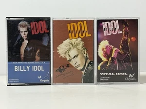 Billy Idol Cassette Tape Lot X3 Self Titled, Whiplash Smile, Vital Idol 1980's - Picture 1 of 14