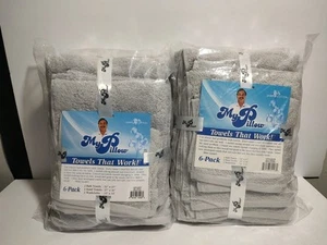 2 My Pillow 6er Pack Handtuch Set GRAU größere Größen Bad & Handtuch Waschlappen NEU - Bild 1 von 3