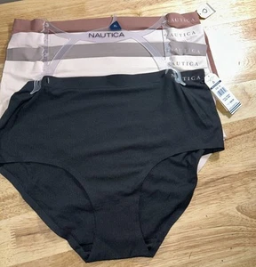 NAUTICA Women’s 5-pk Multi Colors Warm Taupe Rib Micro Briefs Size: XL NEW! - Picture 1 of 5