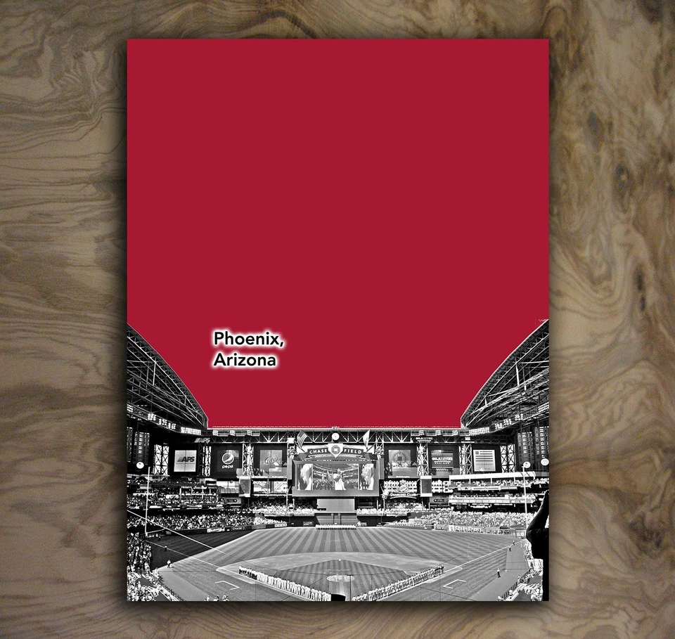 Arizona Diamondbacks Sports Poster MLB Art Print Rare Hot New 12x16" - Image 1 of 1