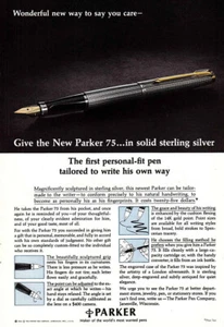 1964 Parker 75 Pen: First Personal Fit Pen Vintage Print Ad - Bild 1 von 1