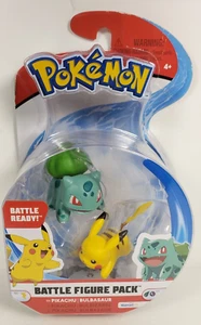 Pokemon Battle Ready Figura Pack Serie 1 PIKACHU & BULBASAUR! CAJA DAÑADA - Imagen 1 de 12