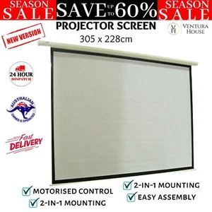 Remote Controlled Electric Motorised Projector Screen TV 150inch 4:3/16:0 Ratio - Picture 1 of 13