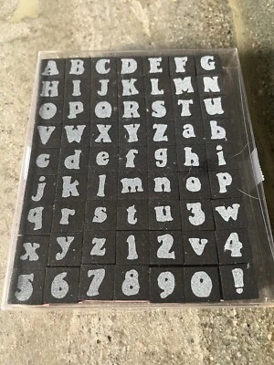 Новый Hampton искусства алфавит набор резиновые штампы Динь-Динь шрифт буквы цифры - Изображение 1 из 2